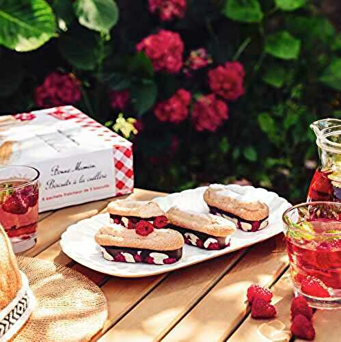 Barres chocolat framboises aux biscuits à la cuillère Bonne Maman®
