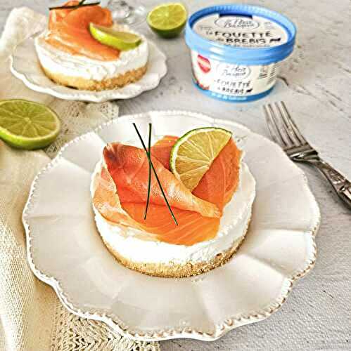 Cheesecake au fouetté de brebis et saumon fumé