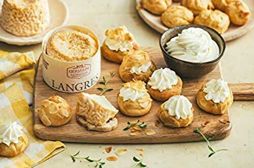 Gougères fourrées à la chantilly au Langres AOP