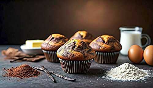 Muffins marbrés chocolat & vanille