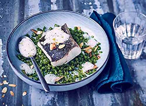 Pavé de maigre au lait d’amande et haricots verts