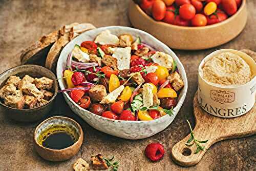 Salade de Panzanella au Langres AOP