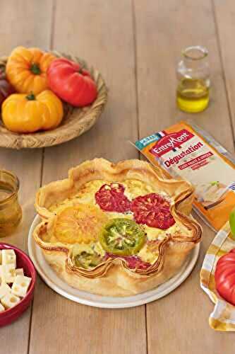 Tarte aux tomates multicolores fromage Dégustation Entremont