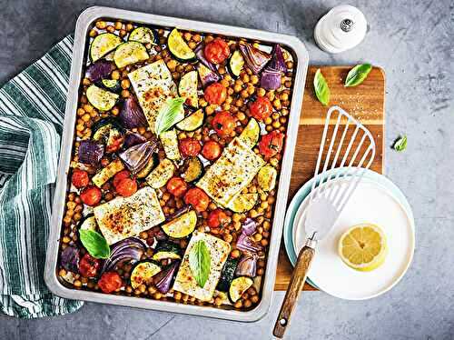 Feta rôtie aux légumes