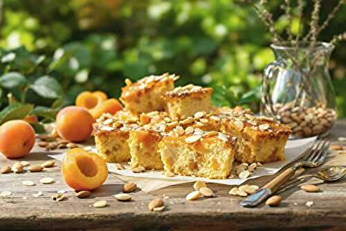 Gâteau moelleux aux abricots et amandes