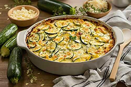 Gratin de courgettes à la béchamel et à l’emmental
