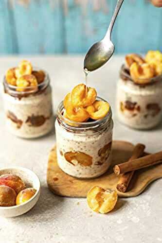 Overnight Oats Mirabelles de Lorraine IGP et coque en chocolat