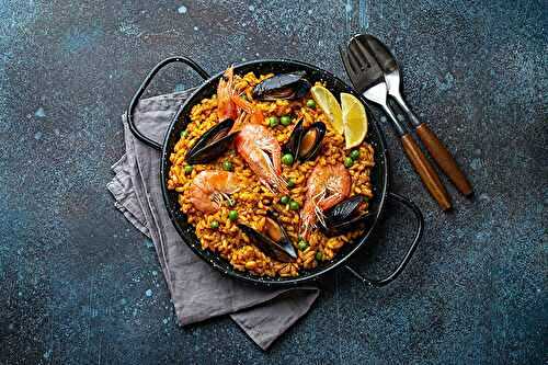 Paëlla espagnole aux fruits de mer