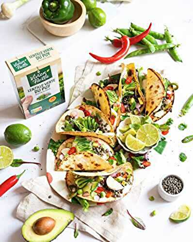 Tacos aux lentilles vertes du Puy