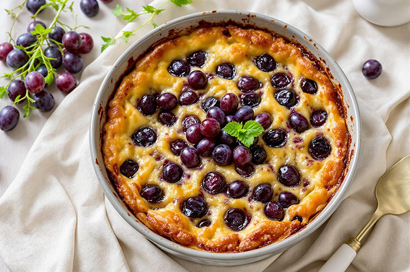 Clafoutis aux raisins noirs
