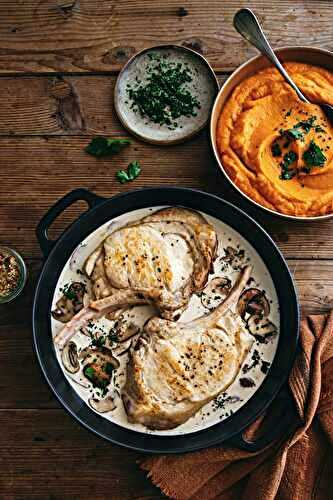 Côte de veau aux champignons