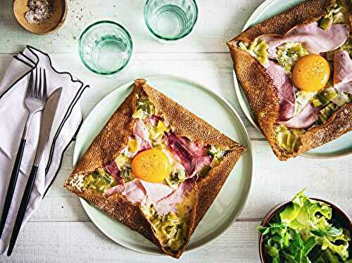 Galette complète aux poireaux