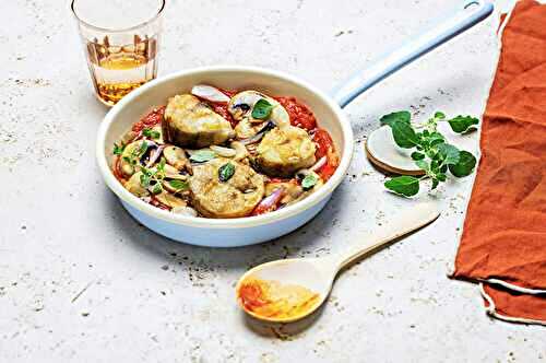 Grondin poêlé aux champignons et sa sauce tomate
