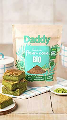 Mochi cake matcha & sucre de fleurs de coco Daddy