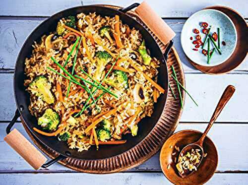 Riz sauté aux légumes façon asiatique