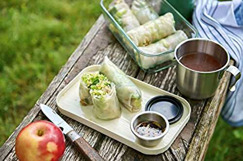Rouleaux de printemps aux pleurotes et à la sauce vietnamienne