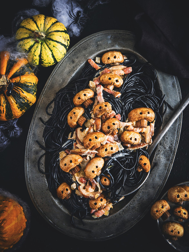 Spaghetti aux champignons fantômes