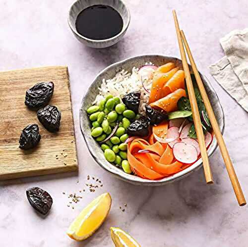 Poké bowl aux Pruneaux d’Agen IGP