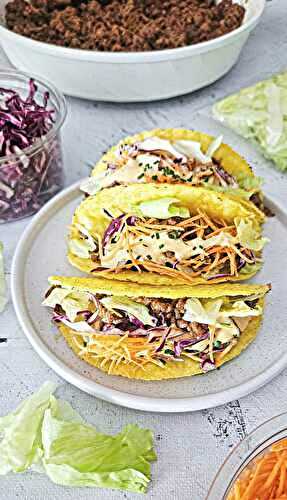 Tacos à la salade Iceberg et légumes prêts à l’emploi