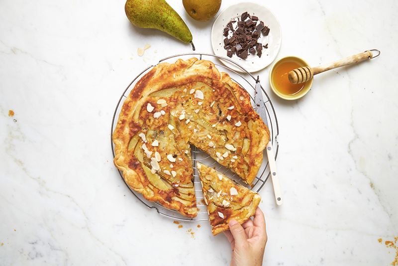Tarte renversée poire choco