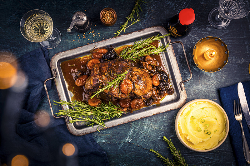 Agneau braisé aux fruits secs