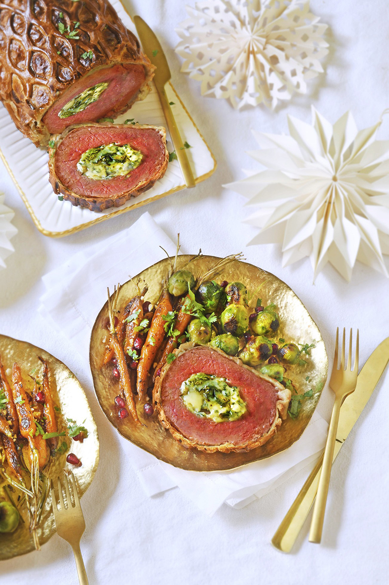 Bœuf en croûte farci au Bleu d’Auvergne