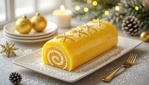 Bûche de noël au citron