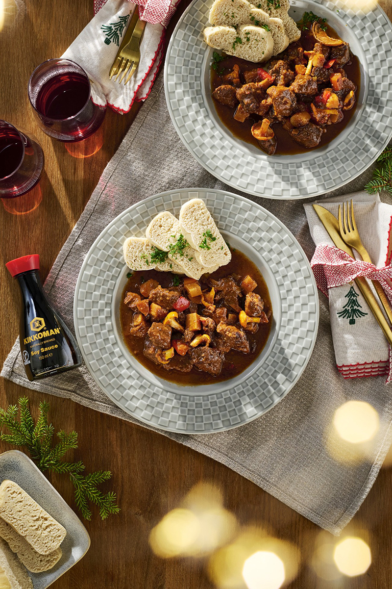 Goulasch de chevreuil aux champignons