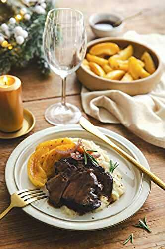 Jarret de bœuf braisé au vin rouge