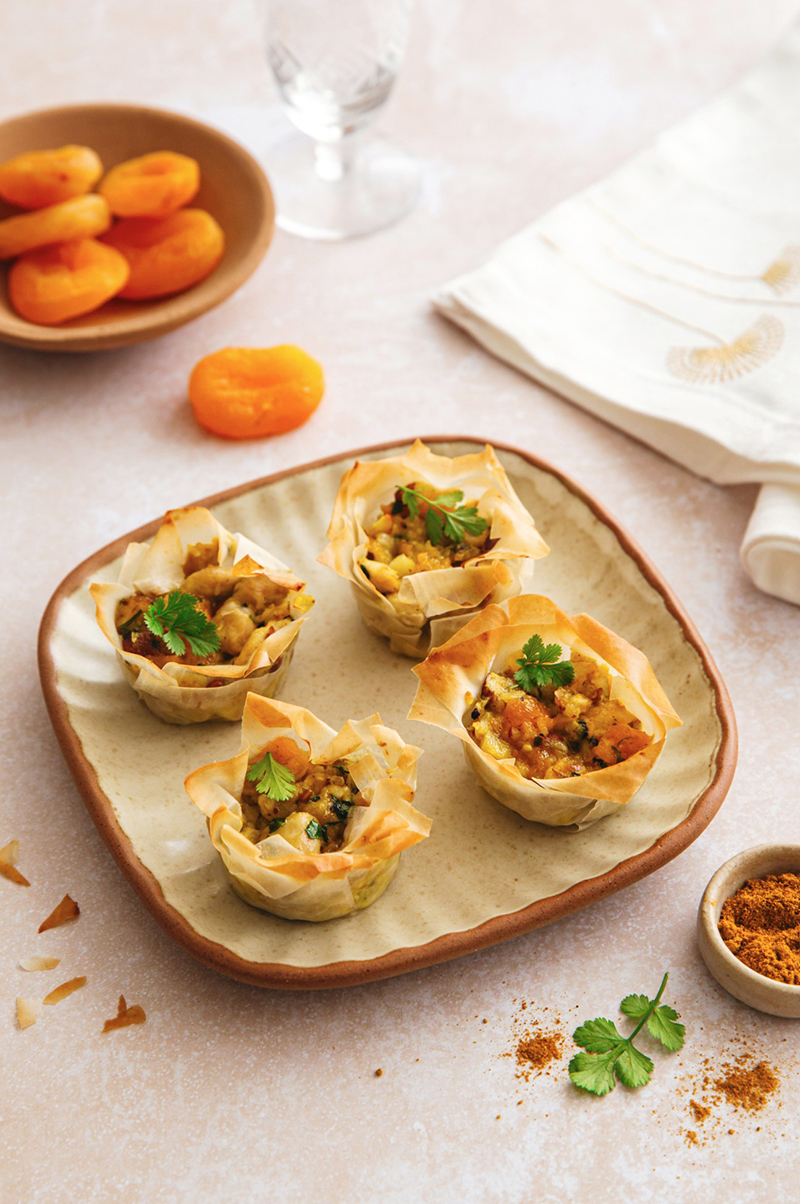 Mini-corolle de lapin au curry et abricots secs