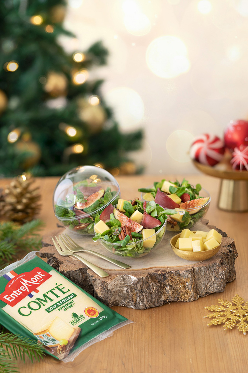 Salade de Noël au Comté AOP Entremont, figues et magret