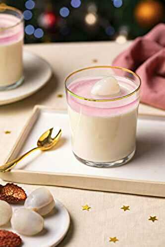 Verrines de mousse litchi & vanille