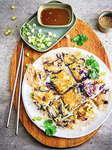 Galettes croustillantes aux légumes et à la feuille de riz