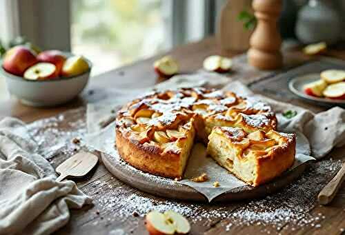 Gâteau moelleux aux pommes fondantes
