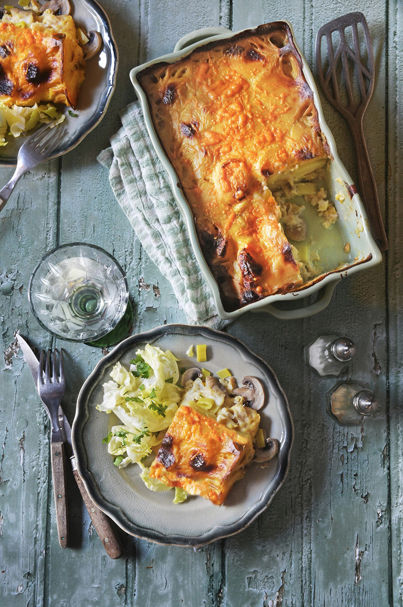 Gratin de cabillaud et son duo de fromages
