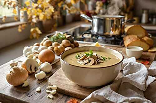 Velouté de champignons crémeux