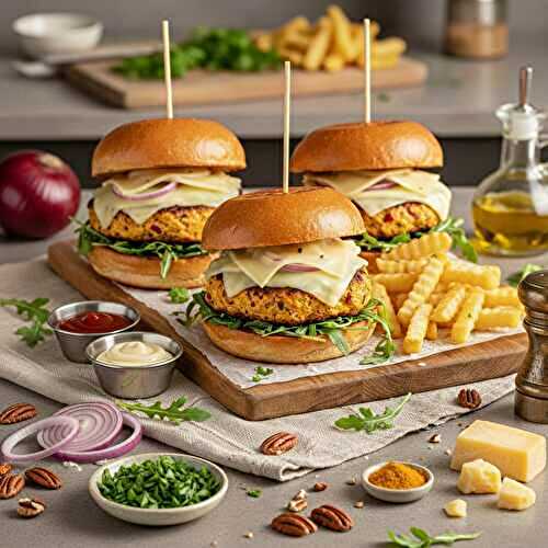Burgers de poulet au Comté