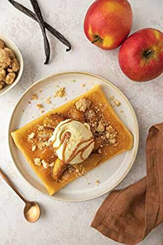 Crêpes façon Tatin au lait entier