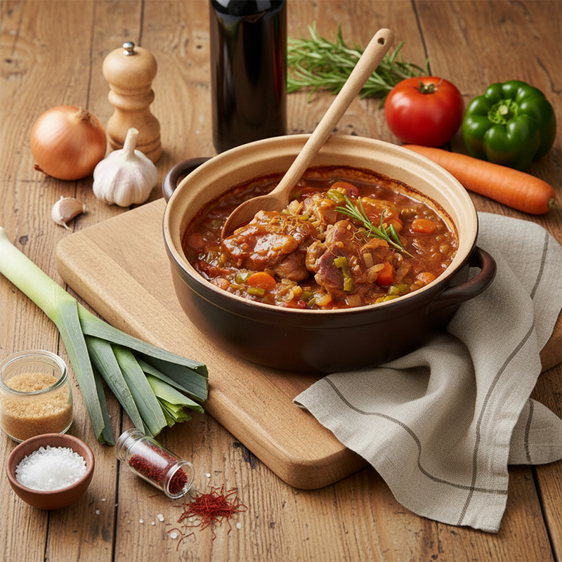 Joues de porc fondantes au safran