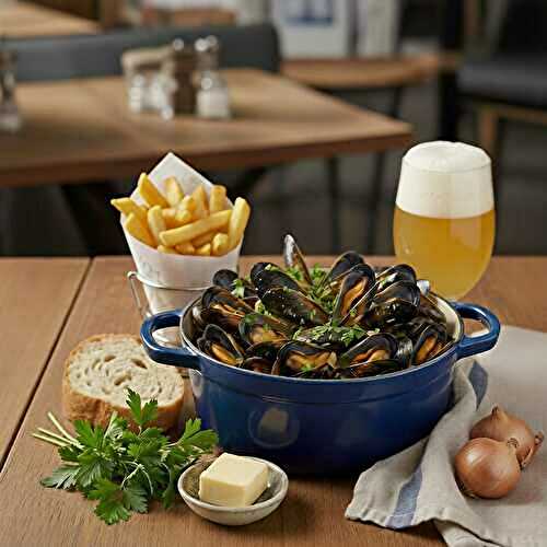 Moules marinières à la bière blanche