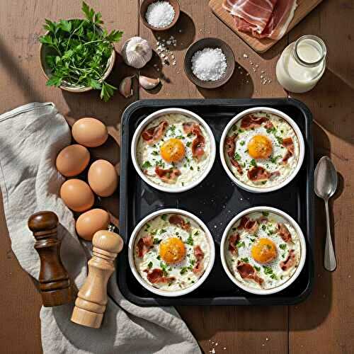Œufs cocotte au jambon Serrano