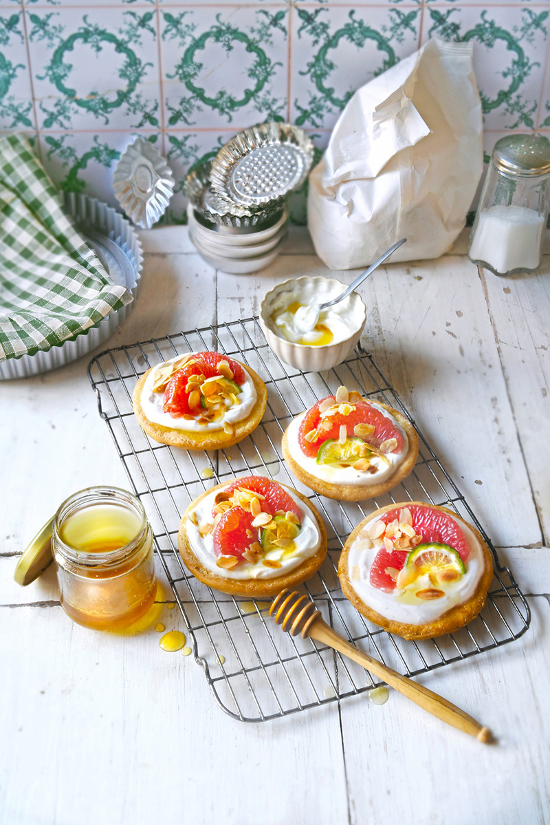 Pizza petit-suisse et pomelo