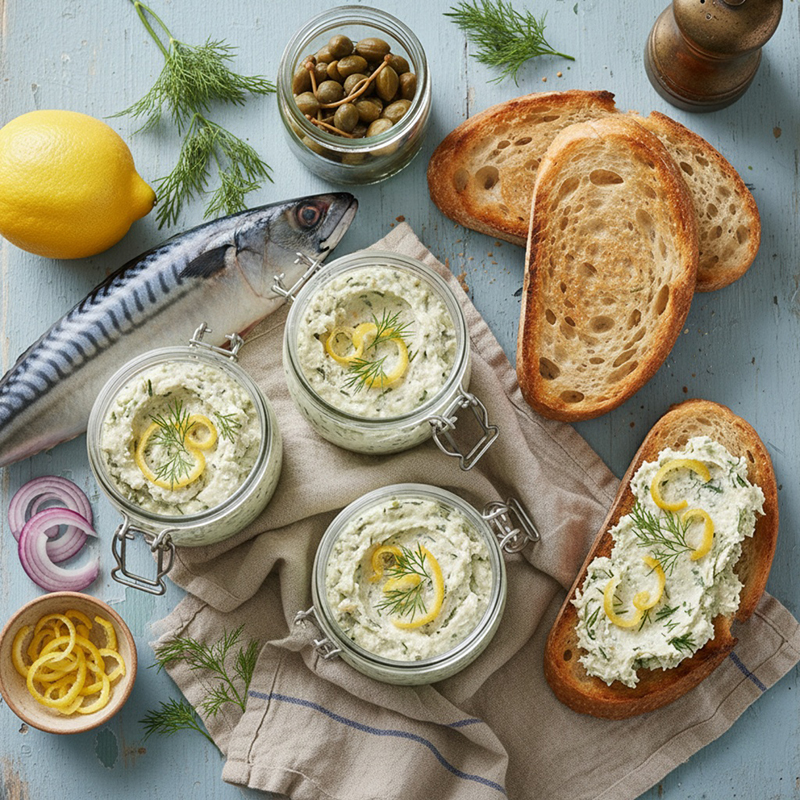 Rillettes de maquereaux au citron et à l’aneth