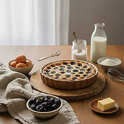 Clafoutis doré aux pruneaux