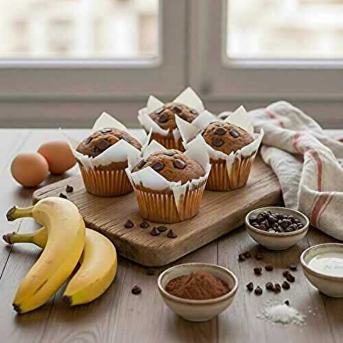 Muffins chocolat banane