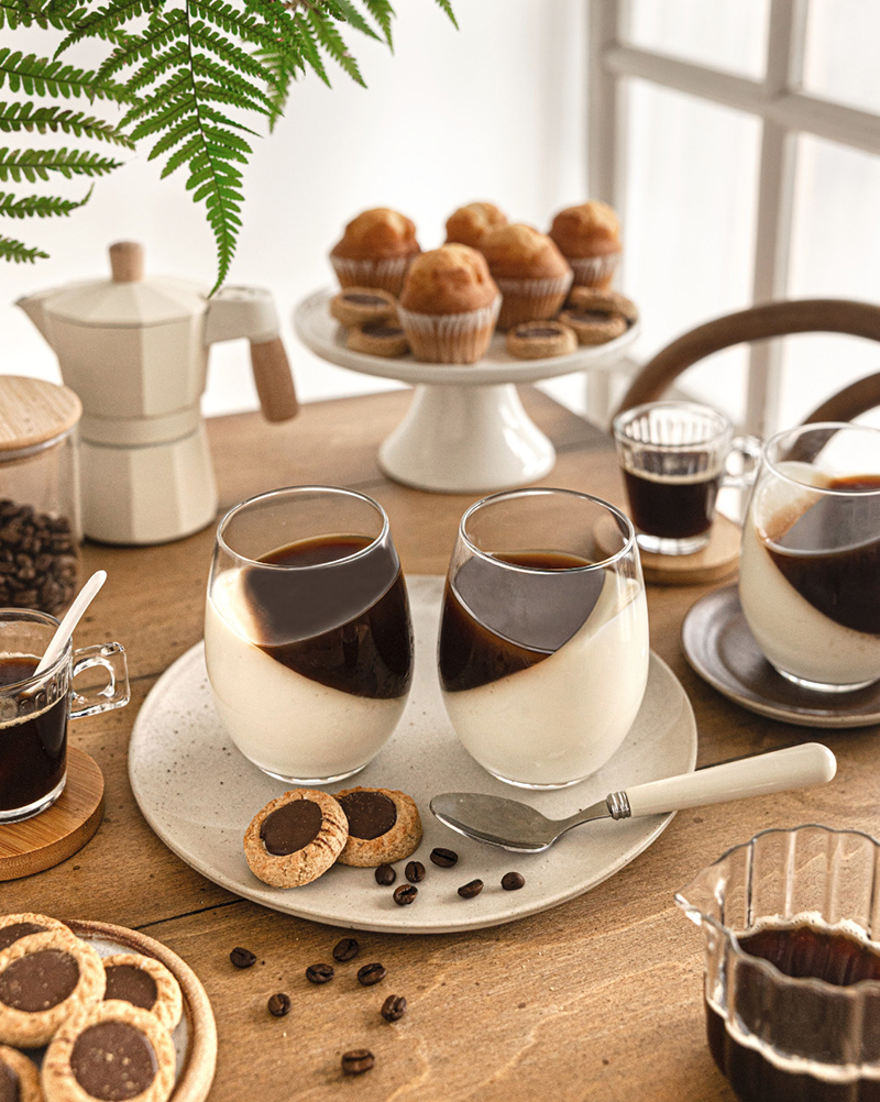 Panna cotta au café et yaourt nature