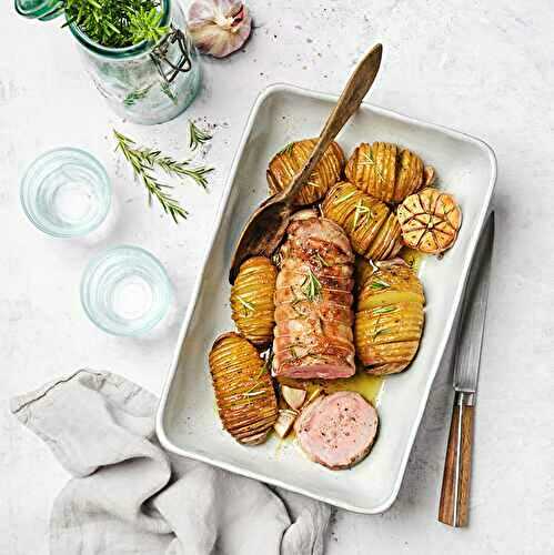 Rôti d’agneau au miel et romarin