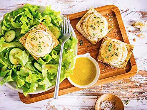 Toasts de chèvre chaud et salade verte