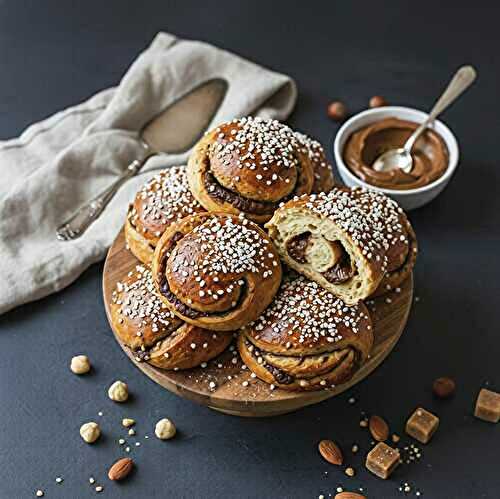 Tourbillons briochés au praliné croustillant