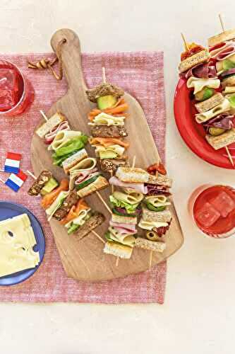 Brochettes apéro aux tranches Dégustation Entremont